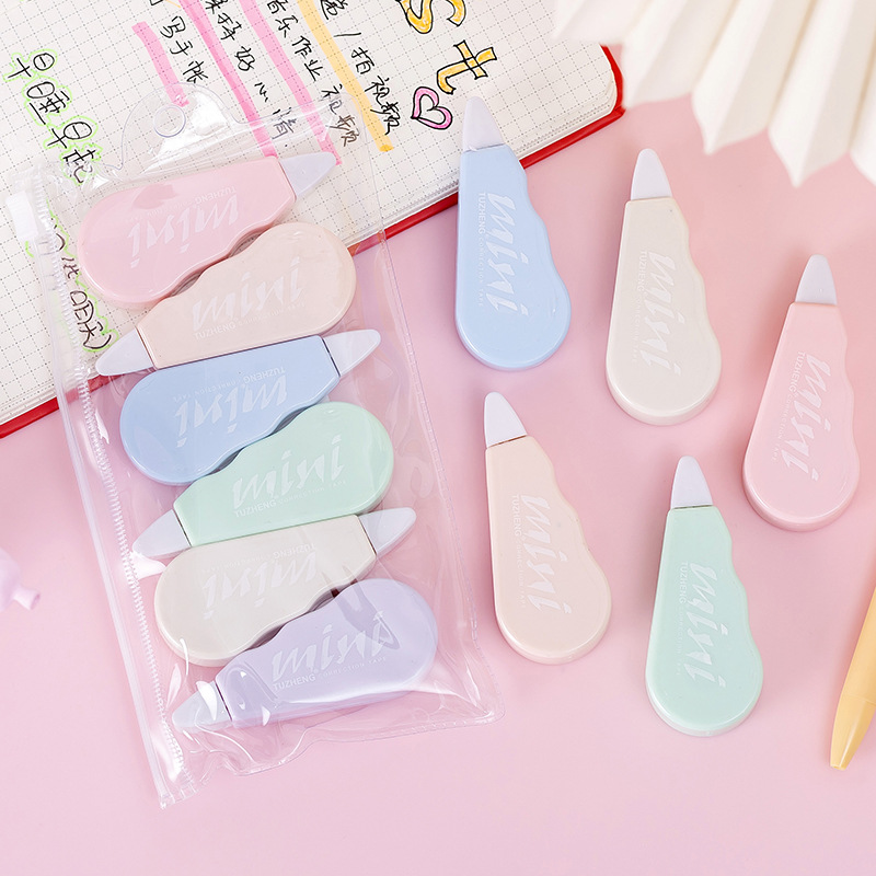 Correction Tape Roller - 6個/セット かわいいマカロンカラー修正テープ、インスタント修正ホワイト修正テープ、学校、オフィス、クラフト用品用