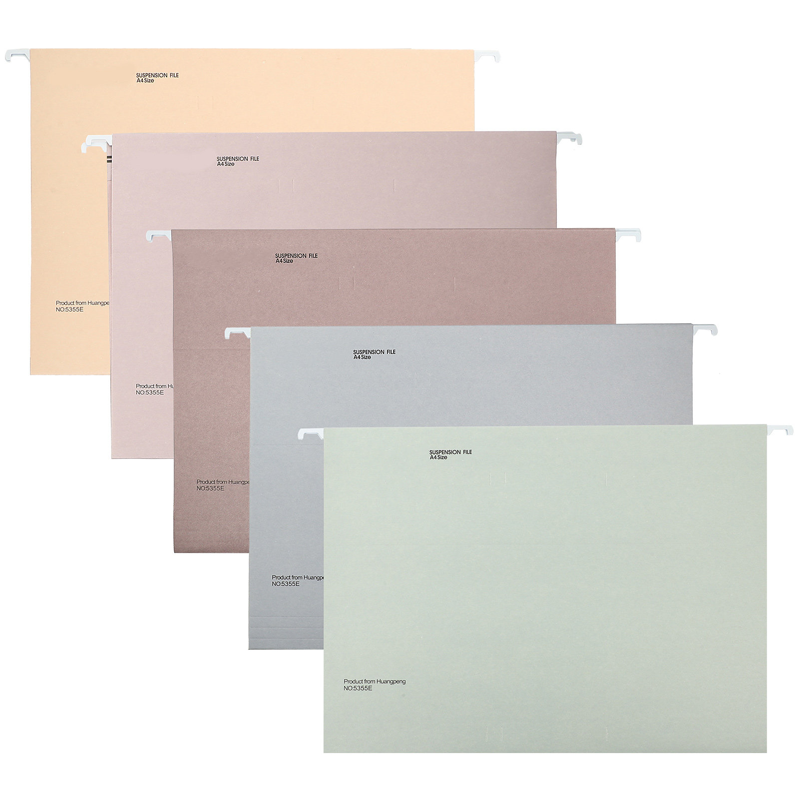File Folder Hanging - 5 個のポータブル吊り下げファイルフォルダー紙オフィスファイリングオーガナイザーレシートホルダードキュメントコンテナホームスクール用
