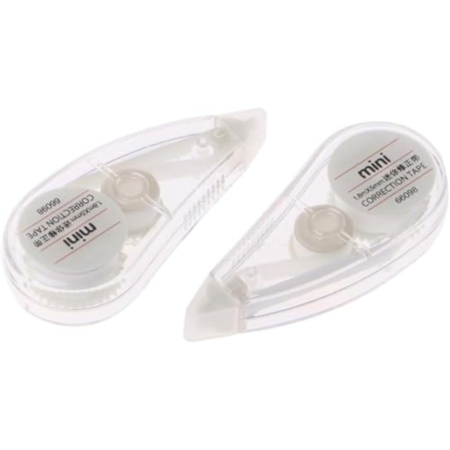 Correction Tape Roller - 2個入り ホワイト キュート修正テープ ミニローラー ホワイトアウト消しゴム、学校・オフィス用文房具修正テープ