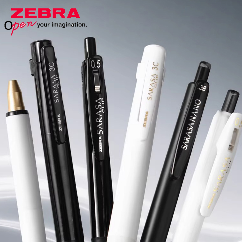 Zebra Pen Sarasa - 日本ゼブラ ゲルペン 限定版 JJ15 大容量 モノクロ/3色モジュールペン