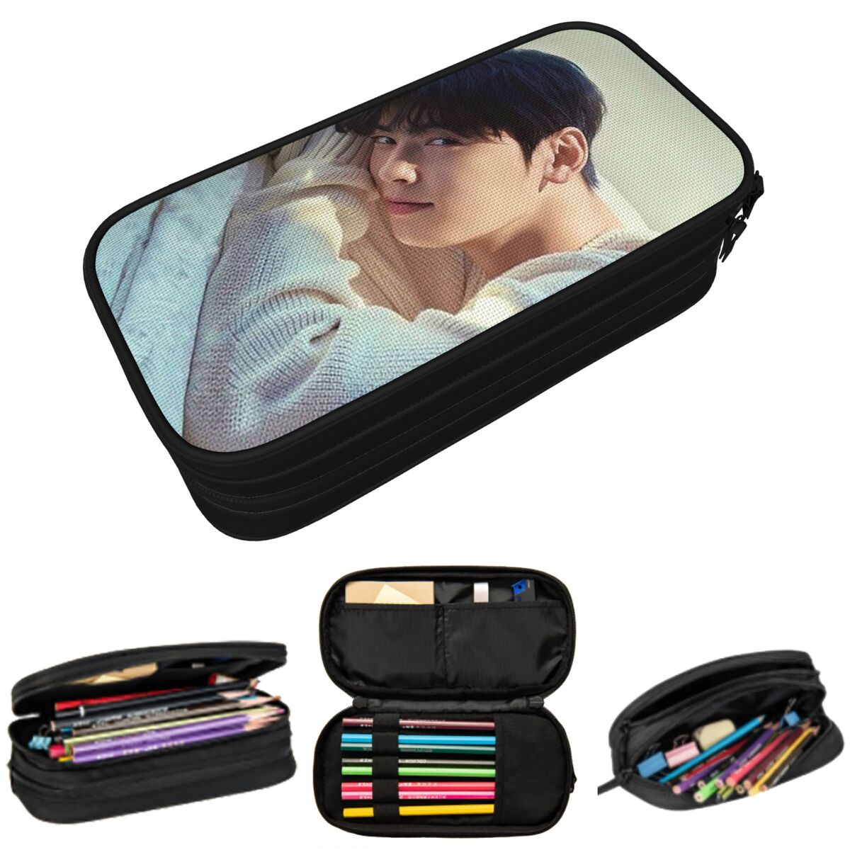 Stationery And Office Supply Chain - Cha EunWoo Kpop Astro ペンケース 学生用