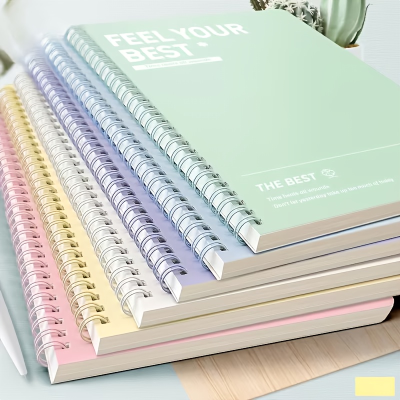 Graph Paper Pad - 6冊入りスパイラルノート、シンプルなA5/B5ハードカバースパイラルノート、横線入り切り取りページ、オフィスおよび学校用品
