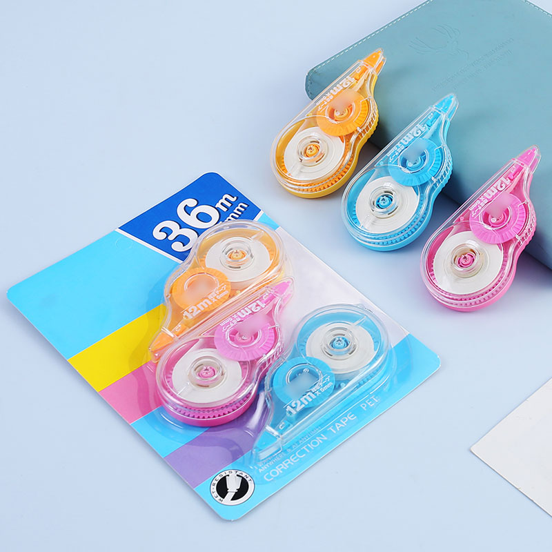 Correction Tape Roller - 3パック、色補正テープ、使いやすいアプリケーター、学校のオフィスのための修正テープ正しいエラー書き込み器、dicati