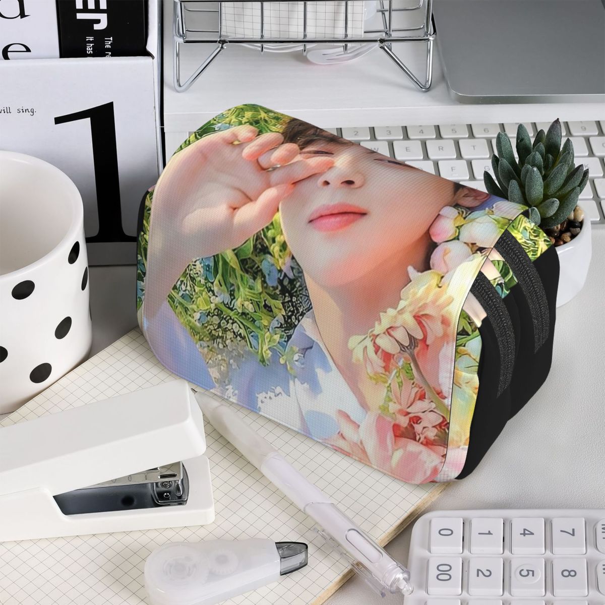 Stationery And Office Supply Chain - Cha EunWoo Kpop Astro ペンケース 学生ギフト用