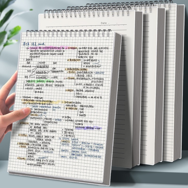 Graph Paper Pad - B5ノート 上向きコイルブック 小型正方形ノート 厚め大学生ノート