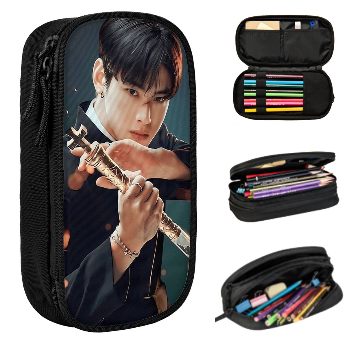 Cha Eunwoo ペンケース 男の子 女の子用 学校用ペ - Stationery And Office Supply Chain のレビューと価格
