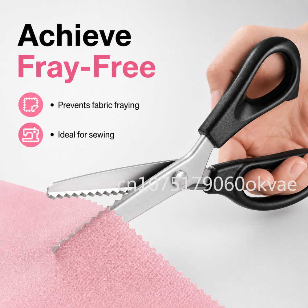 プロ仕様の裁縫用ハサミ、布地縫製用三角歯ジグザグカッティング - Scissors Stainless Craft のレビューと価格