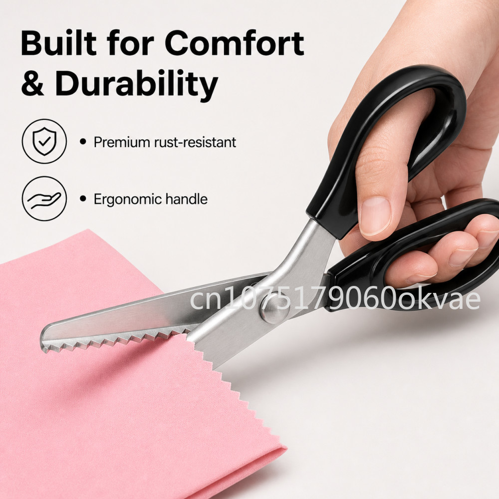 プロ仕様の裁縫用ハサミ、布地縫製用三角歯ジグザグカッティング - Scissors Stainless Craft のレビューと価格