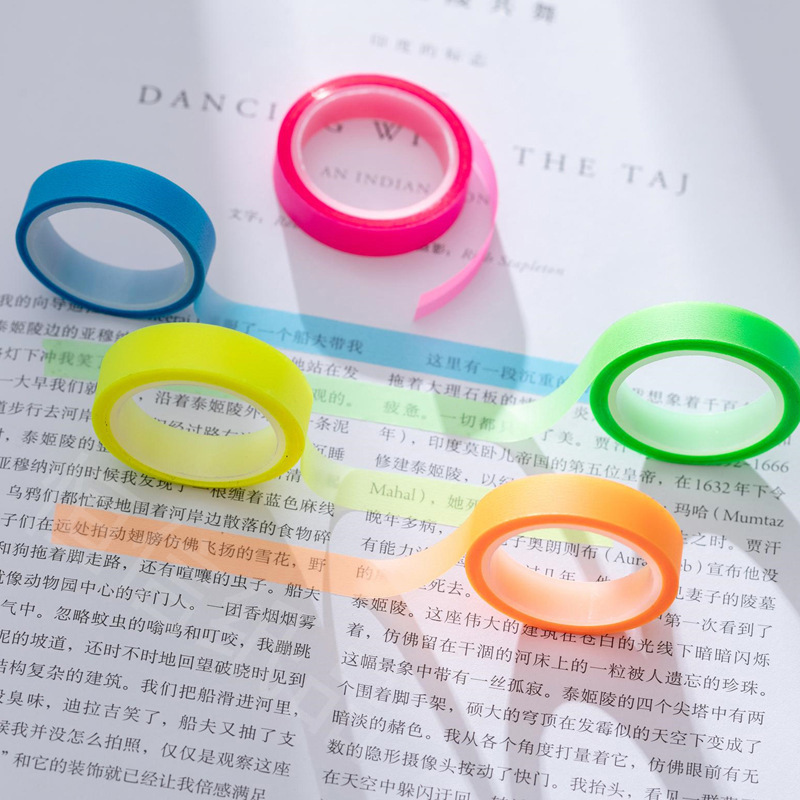 5 ロール多色書き込み可能な付箋、取り外し可能な蛍光マーキン - Correction Tape Roller のレビューと価格