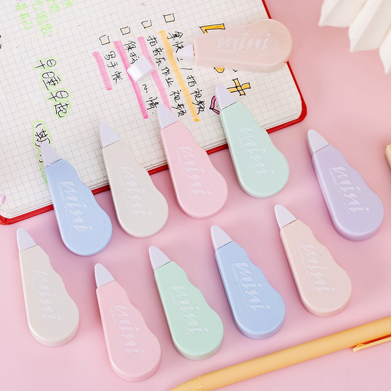 6個/セット かわいいマカロンカラー修正テープ、インスタント - Correction Tape Roller のレビューと価格