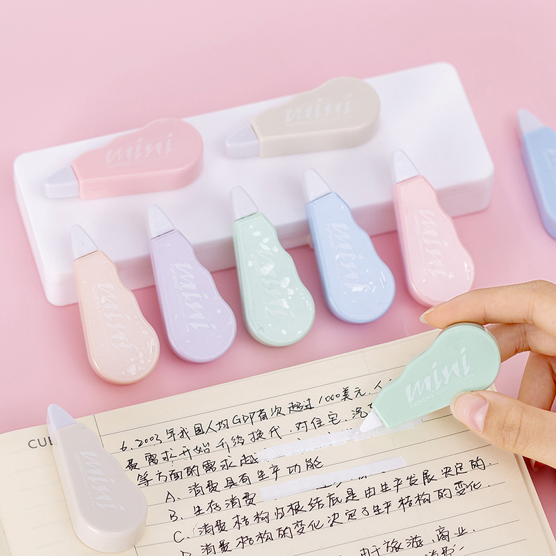 6個/セット かわいいマカロンカラー修正テープ、インスタント - Correction Tape Roller のレビューと価格