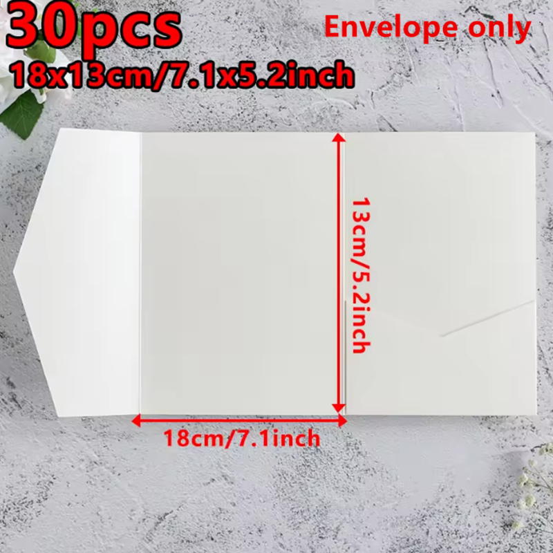 30 個 18 × 13 センチメートル緑の封筒結婚式の招待 - Stationery Supply Business のレビューと価格