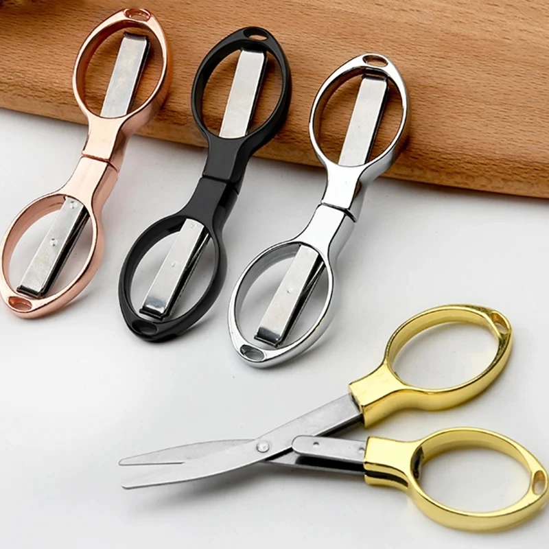 ミニ折りたたみはさみプラスチックハンドルポータブル刺繍裁縫は - Scissors Stainless Craft のレビューと価格