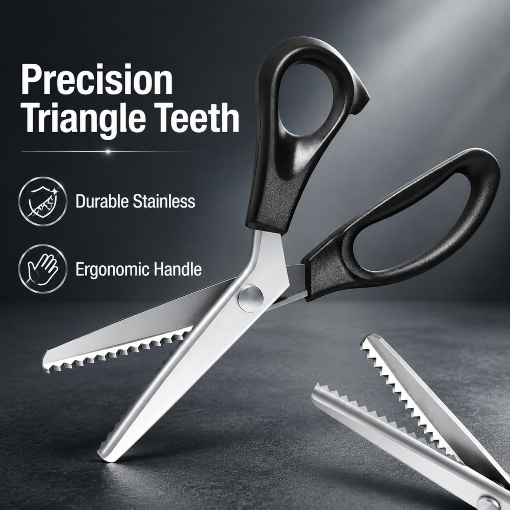 ステンレス製ピンキングシザー 三角ジグザグはさみ レース生地 - Scissors Stainless Craft のレビューと価格