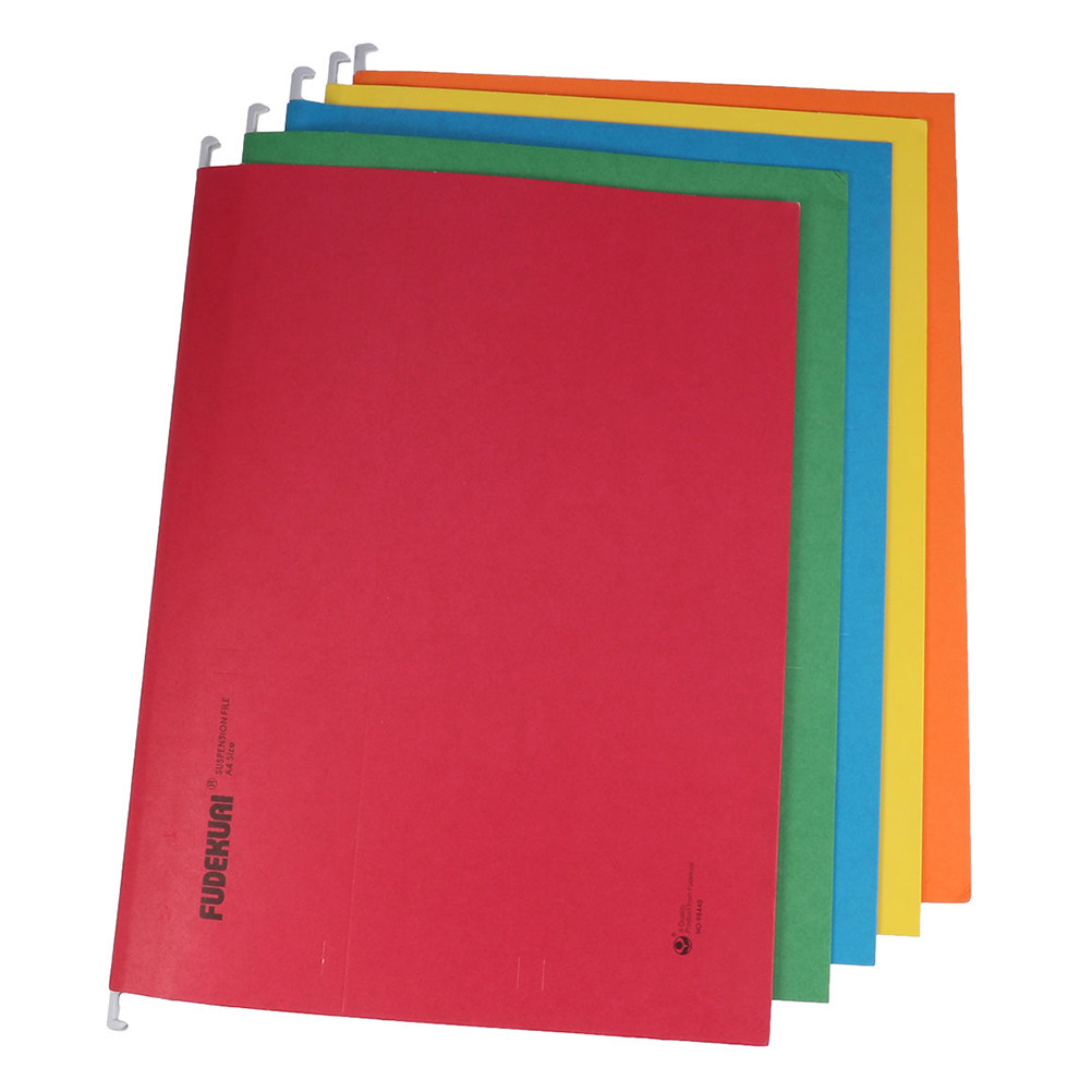 8枚入り 明るい色の吊り下げ式ファイルフォルダー A4対応  - File Folder Hanging のレビューと価格