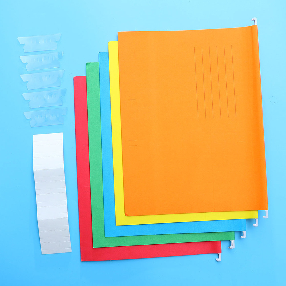8枚入り 明るい色の吊り下げ式ファイルフォルダー A4対応  - File Folder Hanging のレビューと価格