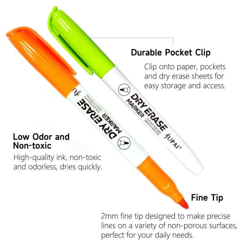 12色ホワイトボードマーカーセット、速乾性、消せる、詰め替え - Whiteboard Marker Set のレビューと価格