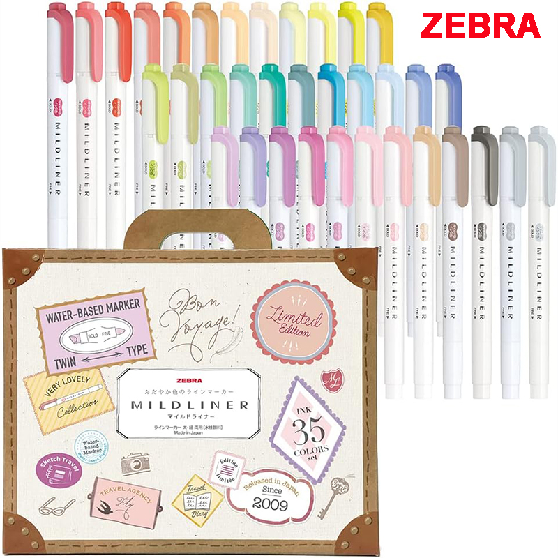 ゼブラ 25/35 色マイルドライナー蛍光ペンセット WKT - Zebra Pen Mildliner のレビューと価格