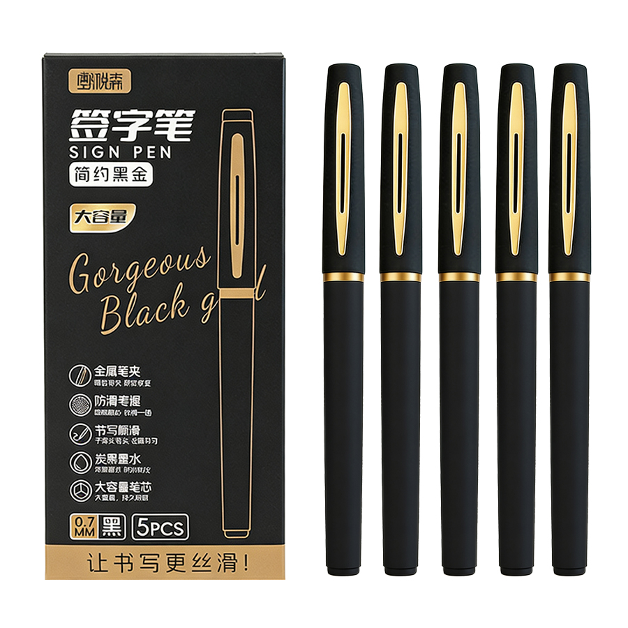 5 ピース/パック大容量ゲルペン 0.5/0.7/1.0 ミ - Stationery Supply Business のレビューと価格