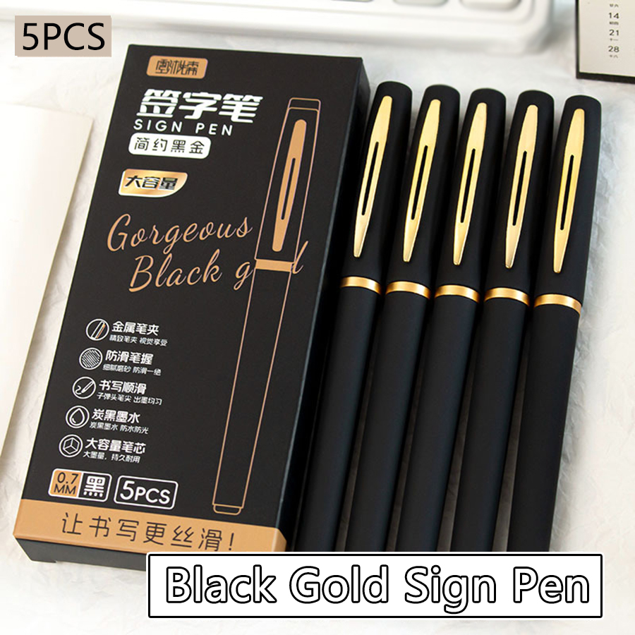 5 ピース/パック大容量ゲルペン 0.5/0.7/1.0 ミ - Stationery Supply Business のレビューと価格