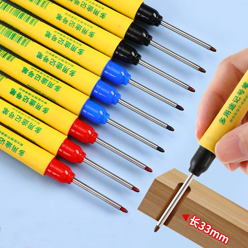 6 ピース/セット 33 ミリメートル赤/青/黒ロングヘッド - Whiteboard Marker Set のレビューと価格