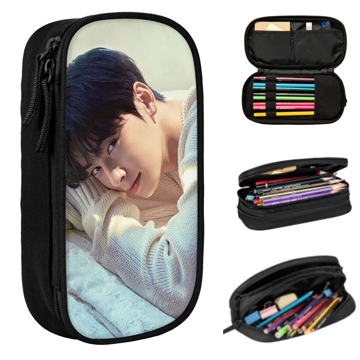 Cha EunWoo Kpop Astro ペンケース 学生 - Stationery And Office Supply Chain のレビューと価格