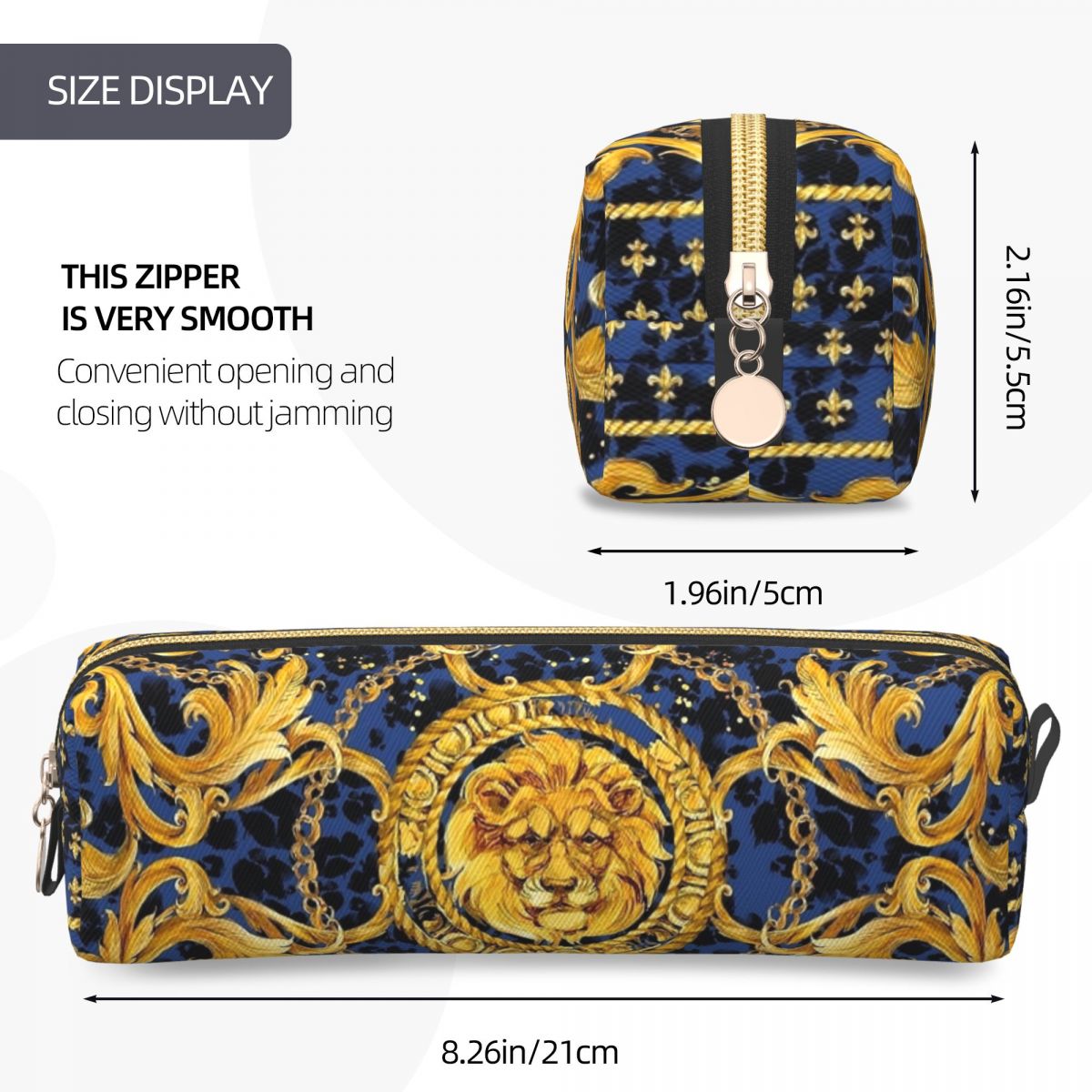 ゴールデンライオンダマスク飾り鉛筆ケースバロック鉛筆ポーチペ - Lion Stationery & Office Supply(Kunshan)Co.Ltd のレビューと価格