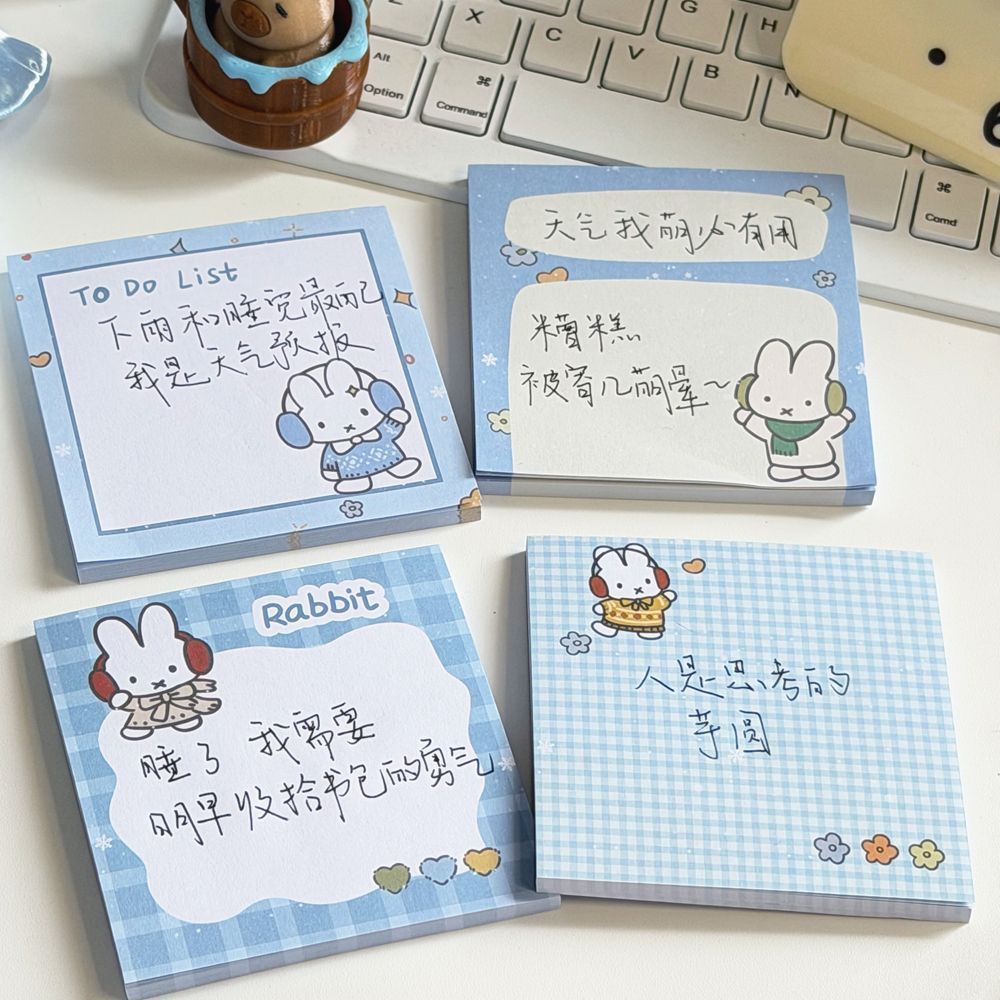 かわいいブルーグリッドのミッフィーうさぎ柄自己粘着式付箋　漫 - Stationery Office Items List のレビューと価格