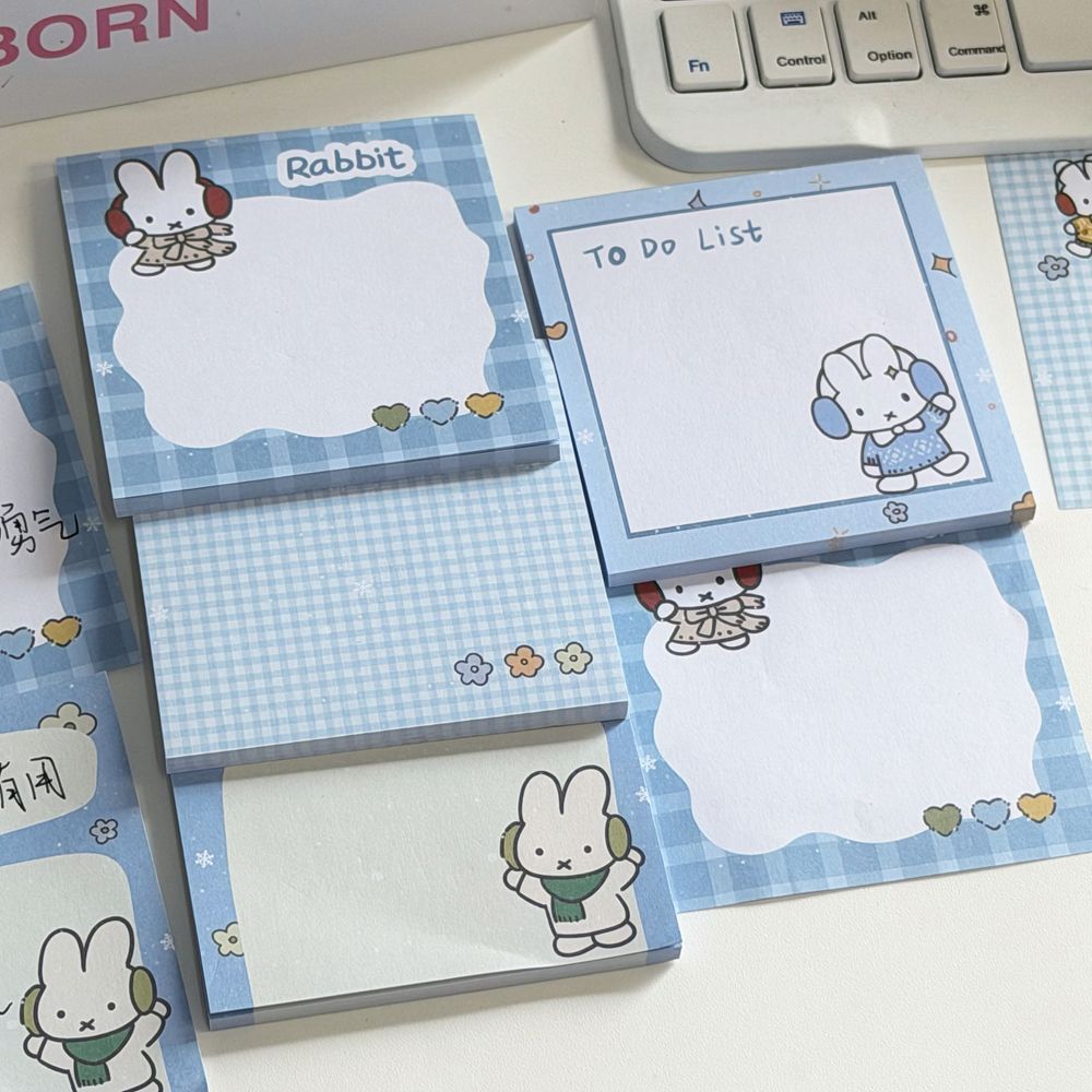 かわいいブルーグリッドのミッフィーうさぎ柄自己粘着式付箋　漫 - Stationery Office Items List のレビューと価格