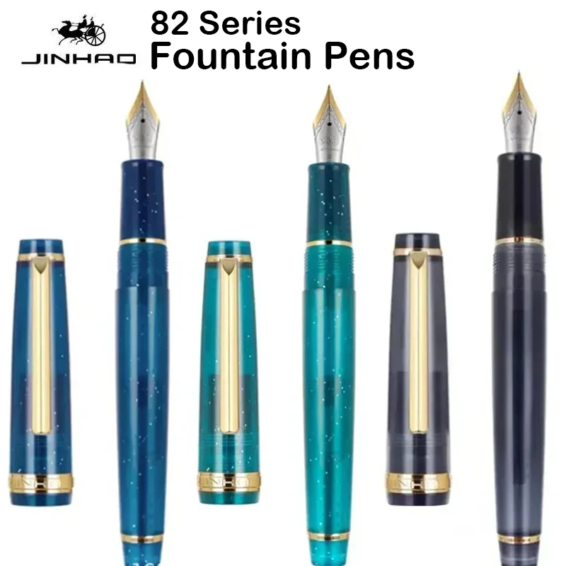 Jinhao-ef fペン先付き万年筆、透明インクペン、高級 - Stationery Supply Business のレビューと価格