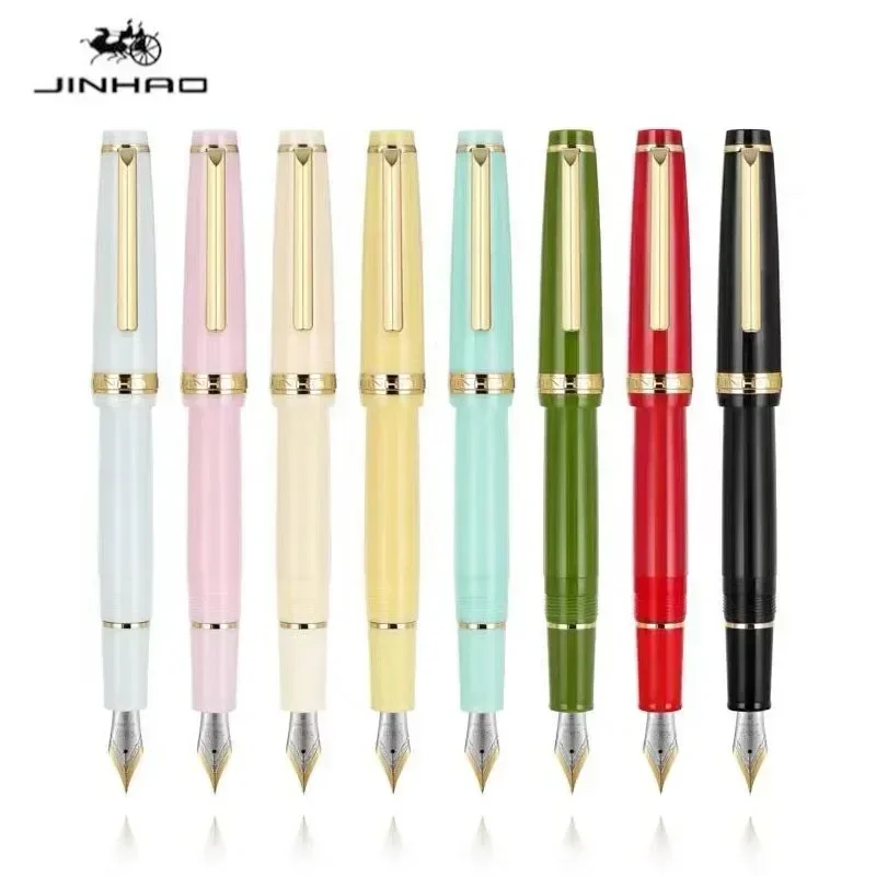 Jinhao-ef fペン先付き万年筆、透明インクペン、高級 - Stationery Supply Business のレビューと価格