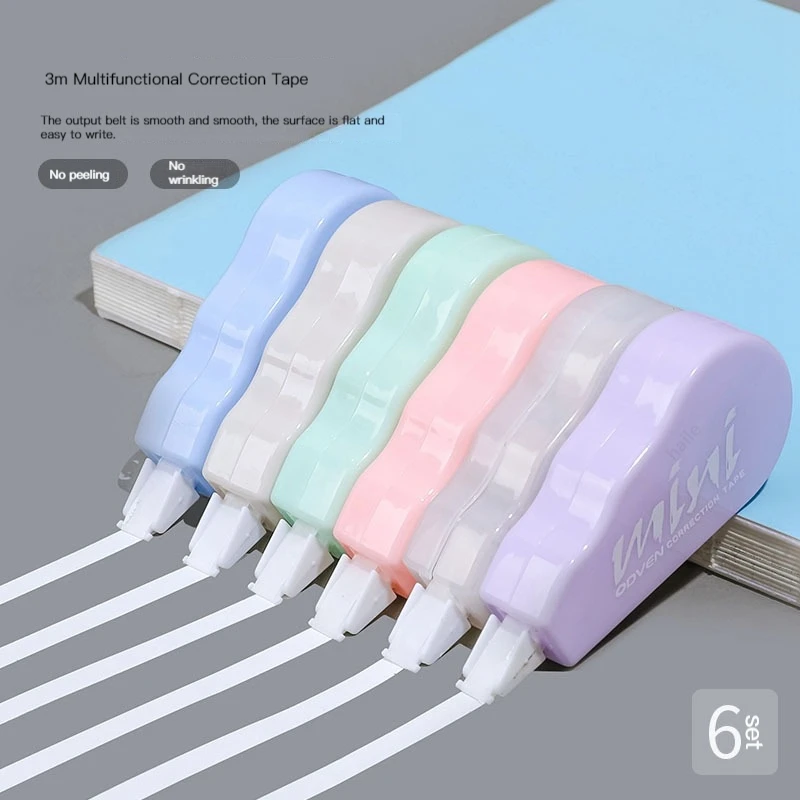 6 ピース/パック修正テーププロモーションギフト韓国文具かわ - Correction Tape Roller のレビューと価格
