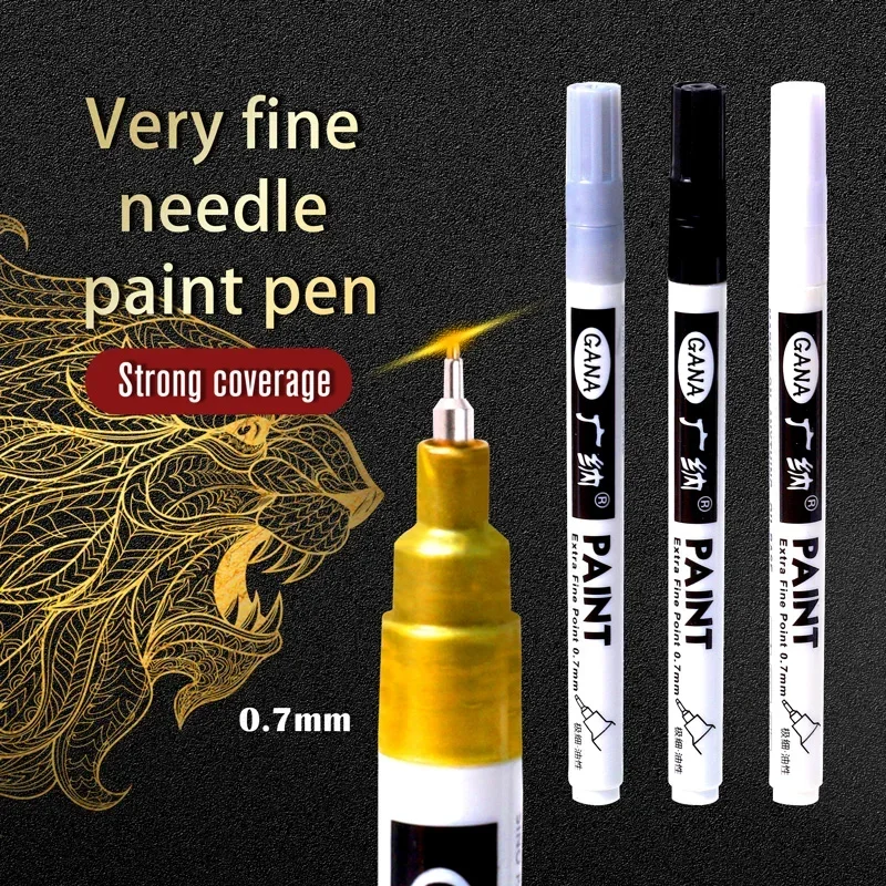 4本/セット 油性白黒永久ペイントマーカーペン 0.7mm  - Whiteboard Marker Set のレビューと価格