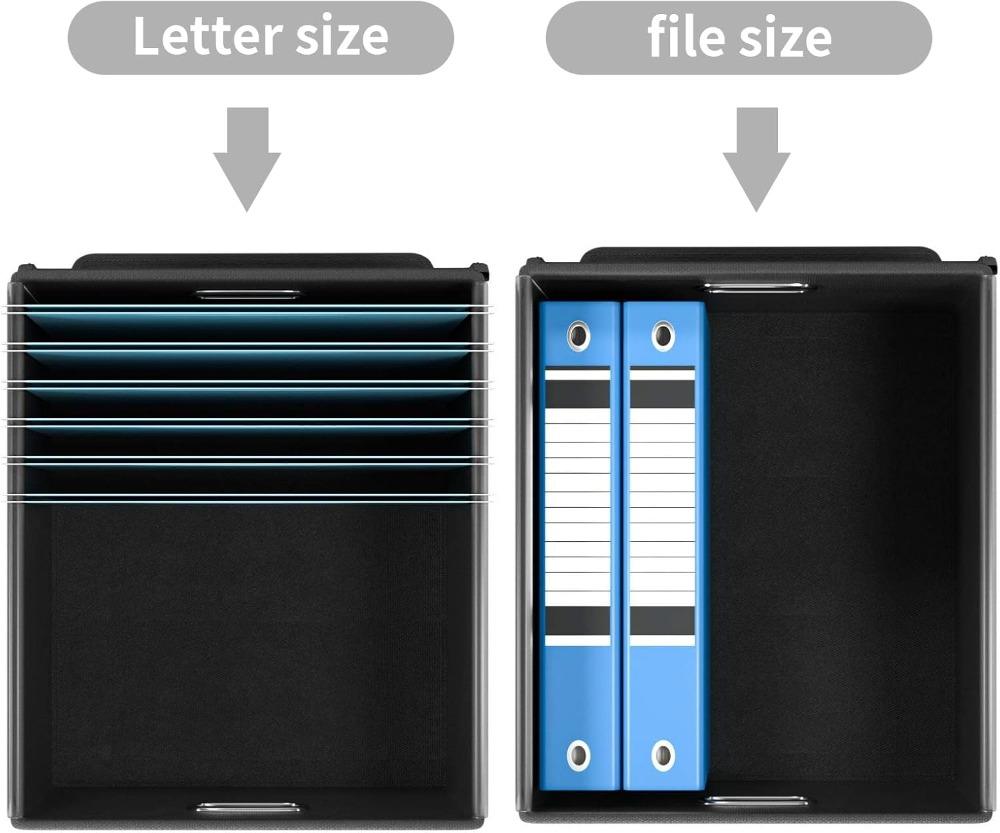 蓋付き折りたたみ式ファイルオーガナイザーボックス、4個セット - File Folder Hanging のレビューと価格