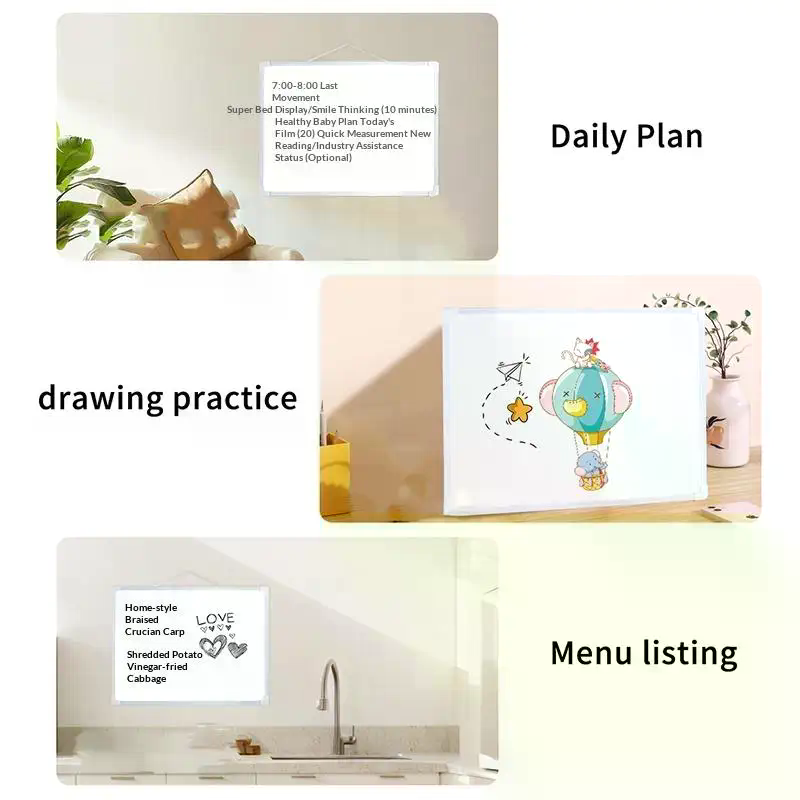 1セット16インチ×12インチ壁掛け式ホワイトボード小型両面 - Whiteboard Marker Set のレビューと価格