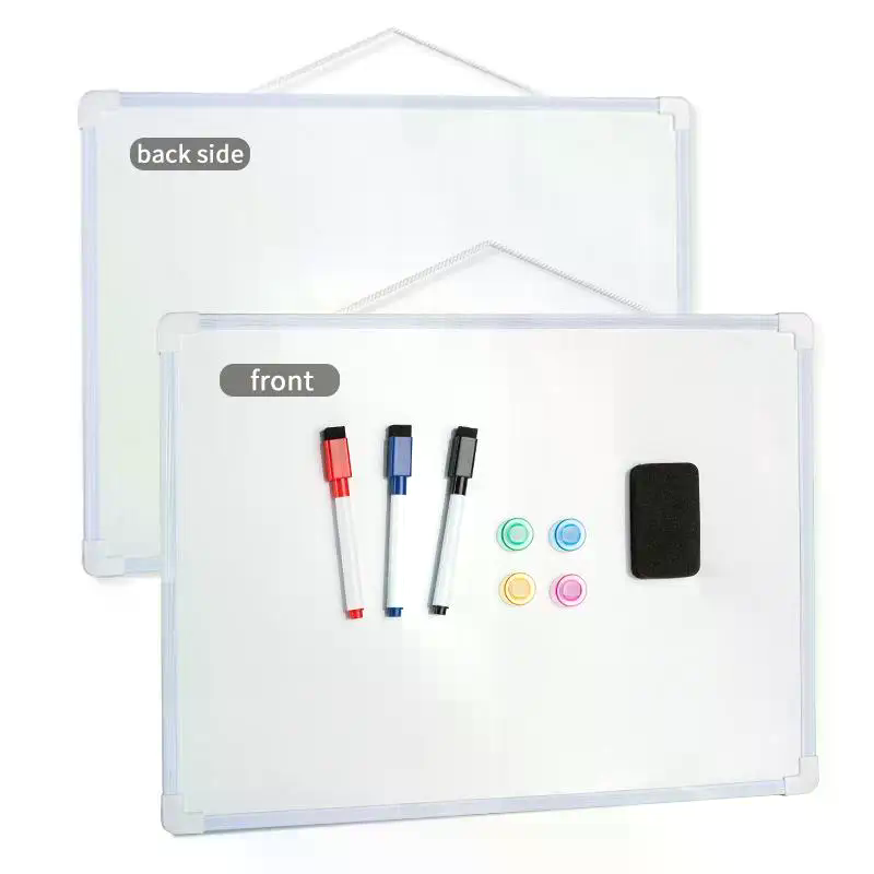 1セット16インチ×12インチ壁掛け式ホワイトボード小型両面 - Whiteboard Marker Set のレビューと価格
