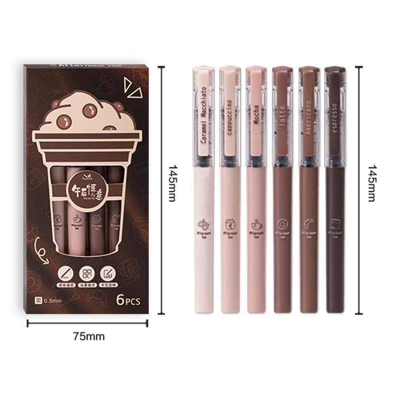 6本セット アフタヌーンティーシリーズ ジェルインクペン フ - Gel Ink Pen Set のレビューと価格
