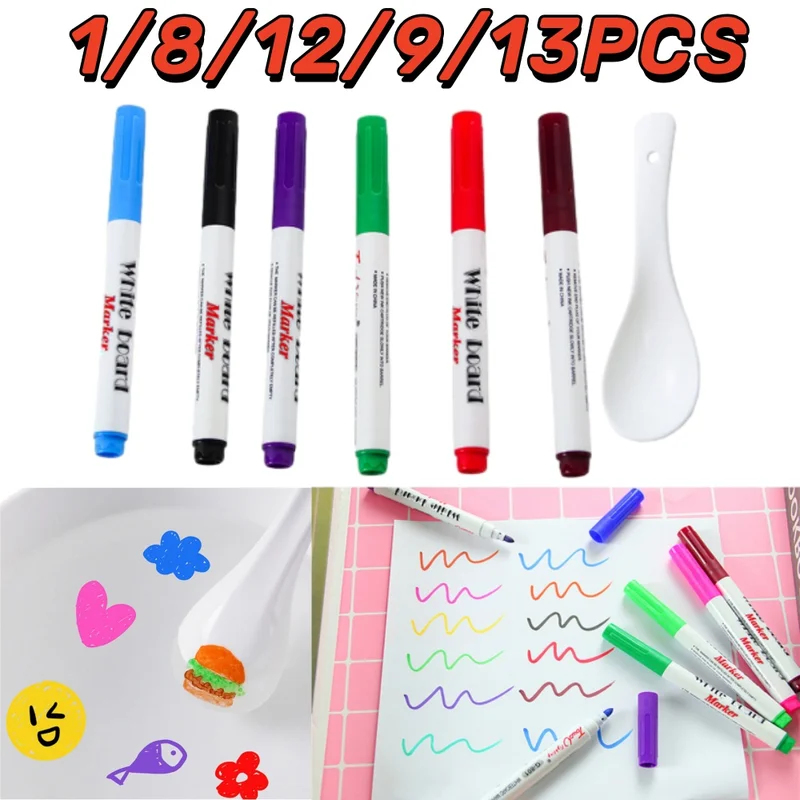 色の魔法の水彩画フローティングペンセットホワイトボードマーカ - Whiteboard Marker Set のレビューと価格