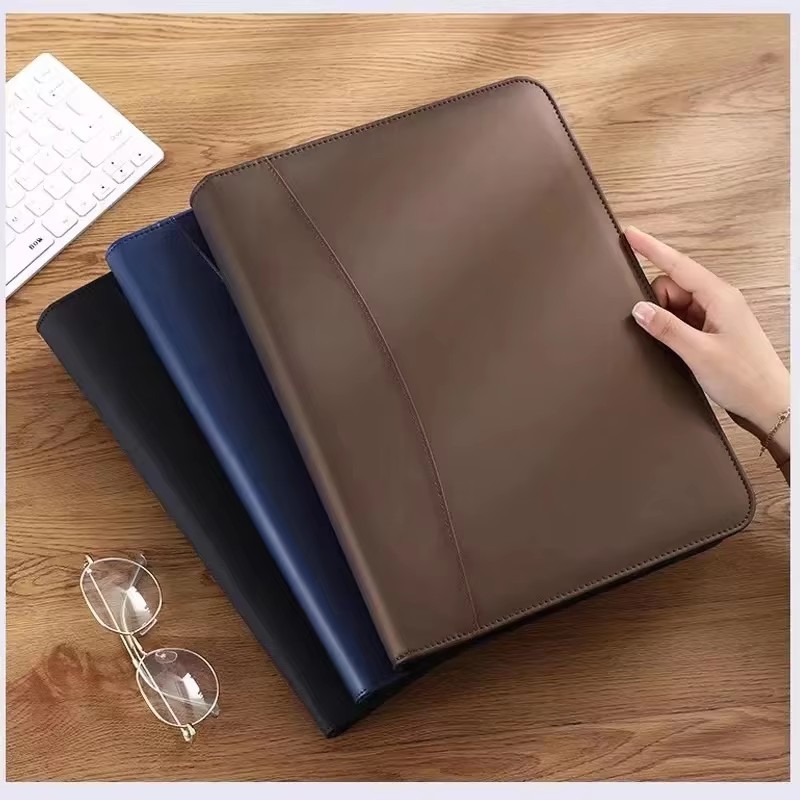 PUレザーポートフォリオ A4ドキュメントケース ジッパー付 - Portfolio Folder Zip のレビューと価格